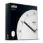 Braun Classic Wall Clock with Quiet Quartz Movement, Easy To Read, 20cm Diameter in White - BC06W