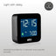 Braun Digital Travel Clock with Snooze,Negative LCD Display, Crescendo Beep in Black - BC08B