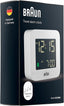 Braun Digital Travel Clock with Snooze,Negative LCD Display, Quick Set, - BC08W