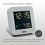 Braun Digital Clock with Snooze, Negative LCD Display, Quick Set, Crescendo Beep in Grey - BC09G