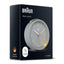 Braun Classic Analogue Alarm Clock with Snooze and Light, Crescendo Beep Alarm in Grey - BC12G