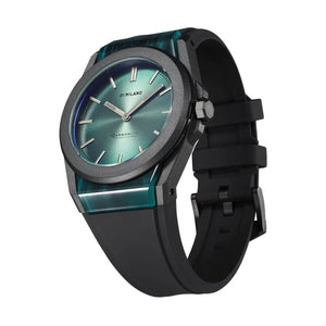 D1 Milano Carbon Nylon Analog Green Dial Gents Watch-CLRJ05