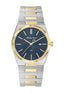 Mathey-Tissot Swiss Made Zeus Two Tone Stainless Steel Blue Dial Quartz Ladies Watch - D118BBU