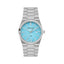 Mathey-Tissot Swiss Made Zeus Stainless Steel Blue Dial Quartz Ladies Watch - D118SK