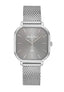 Mathey-Tissot Swiss Made Monsoon Square Stainless Steel Silver Dial Quartz  Ladies Watch - D7917AS