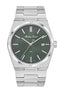 Mathey-Tissot Swiss Made Zeus Stainless Steel Green Dial Quartz  Gents Watch- H118AV