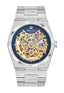 Mathey-Tissot Swiss Made Zeus Skeleton Stainless Steel Blue Dial Automatic Gents Watch - H118CFABU