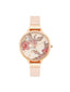 Nine West Light rosegold w/flower pattern Dial Analog Watch For -  Ladies NW-2044RGPK