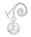 Mathey-Tissot Swiss Made White Dial With Silver Chain Unisex Pocket Watch - P3ABR