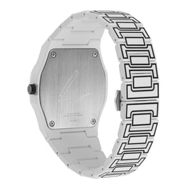 D1 Milano Polycarbon Dial White Watch for Gents - PCBJ34