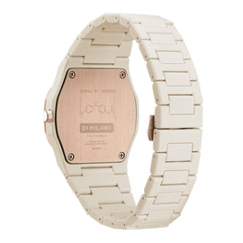 D1 Milano Polycarbon Dial Rose Gold Watch for Gents - PCBJ36