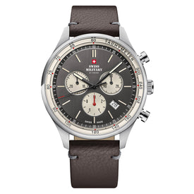Swiss Military by Chrono grey Dial Swiss Made Watch for Gents - SM34081.12