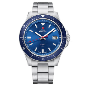 Swiss Military by Chrono blue Dial Swiss Made Watch for Gents - SM34082.02