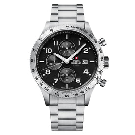 Swiss Military by Chrono black Dial Swiss Made Watch for Gents - SM34084.01