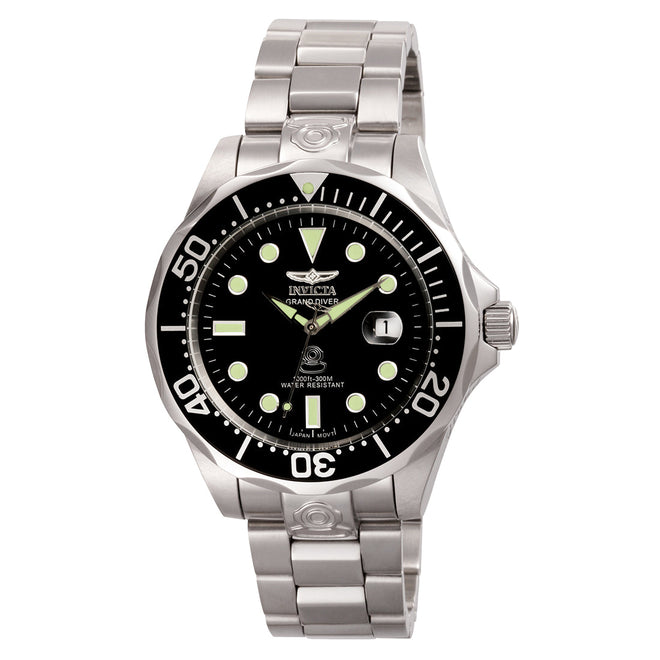 Invicta Pro Diver Men'S Wrist Watch Stainless Steel Automatic Black Dial - 3044