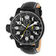 Invicta Men'S 3332 Force Collection Stainless Steel Left-Handed Watch With Black Leather Band