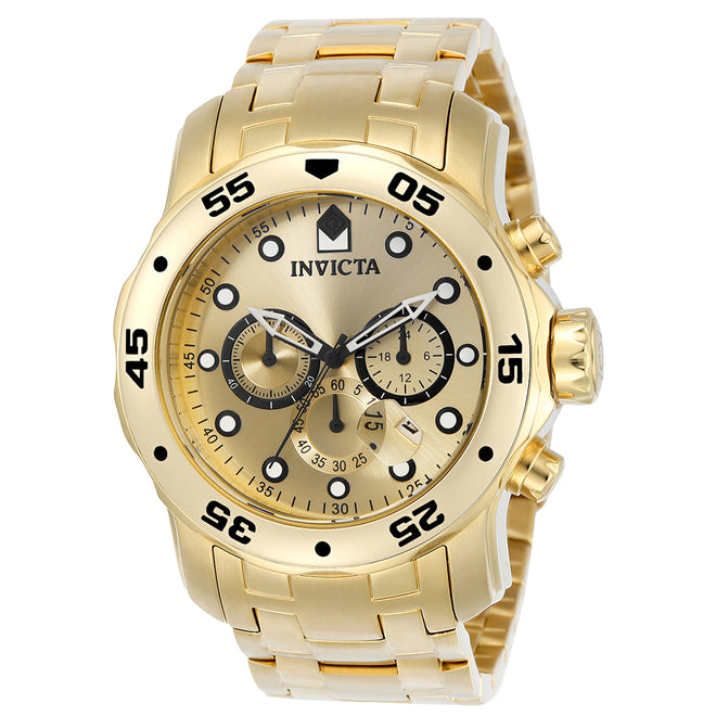 Invicta Pro-Diver Analog Gold Dial Men'S Watch-0074