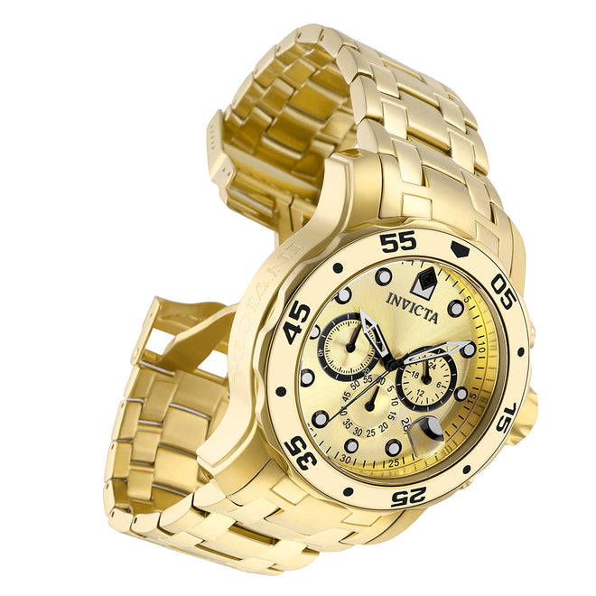 Invicta Pro-Diver Analog Gold Dial Men'S Watch-0074