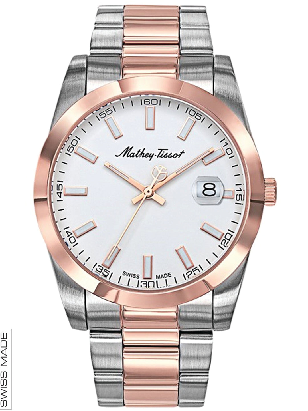 Mathey Tissot Swiss Made Mathey I Quartz White Dial Mens Watch