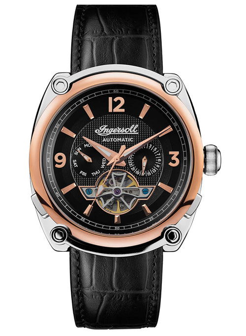 Ingersoll 1892 The Michigan Automatic Gents Watch with Black Dial and Blue Leather Strap - I01102B