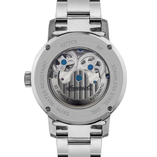 Ingersoll 1892 The Jazz Gents Automatic Watch with Silver Dial and Stainless Steel Bracelet - I07703
