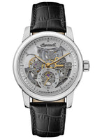 Ingersoll 1892 The Baldwin Automatic Gents Watch with Silver Dial and Black Leather Strap - I11002