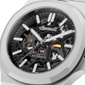 Ingersoll 1892 The Catalina Automatic Gents Watch with Black Dial and Stainless Steel Bracelet - I12501