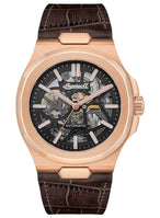 Ingersoll 1892 The Catalina Automatic Gents Watch with Black Dial and Brown Leather Strap - I12505