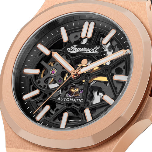Ingersoll 1892 The Catalina Automatic Gents Watch with Black Dial and Brown Leather Strap - I12505