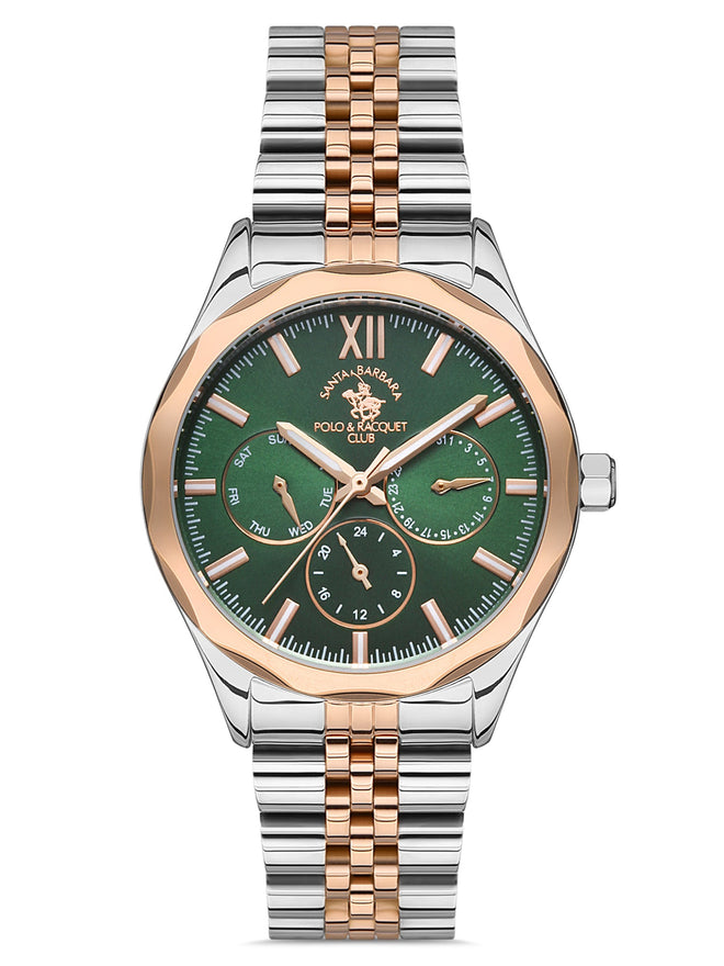 Santa barbara polo & racquet club Green Dial Chronograph Watch For Women - SB.1.10409-4