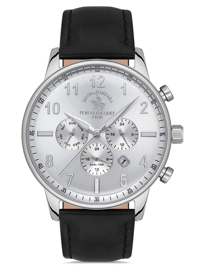 Santa barbara polo & racquet club Silver Dial Chronograph Watch For Men - SB.1.10439-1